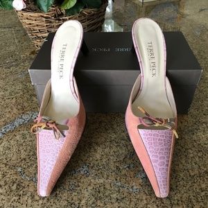 Women's pastel designer slide shoes